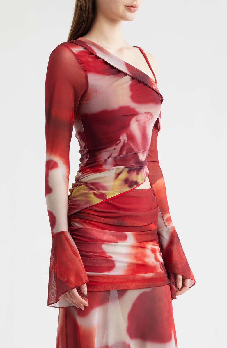 Feners Susurro Print Off the Shoulder Top, Alternate, color, Blush