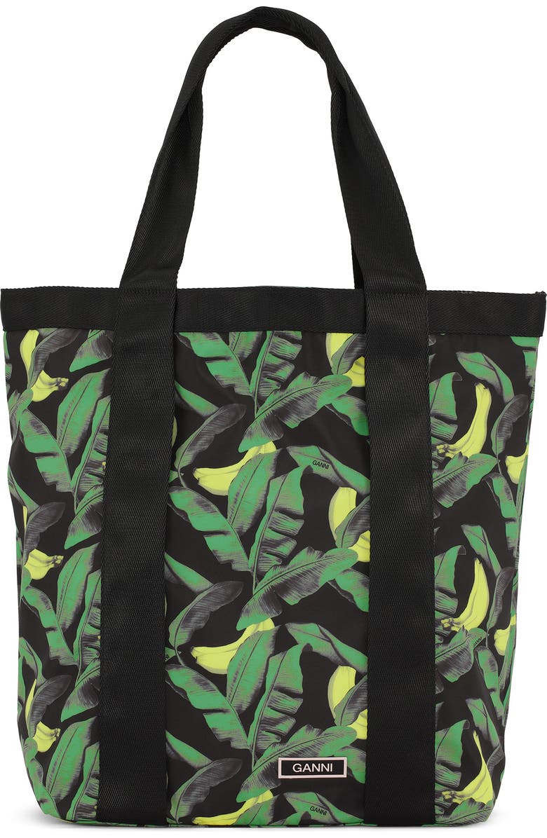 Ganni Recycled Tech Large Tote, Main, color,