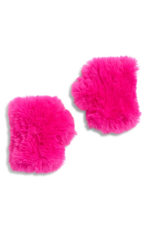 Kids' Faux Fur Fingerless Mittens