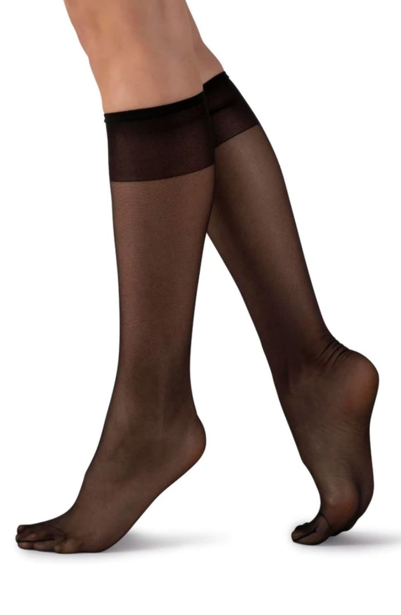 LECHERY<sup>®</sup> 2-Pack Lustrous Silky Sheer Knee-High Socks, Alternate, color, 