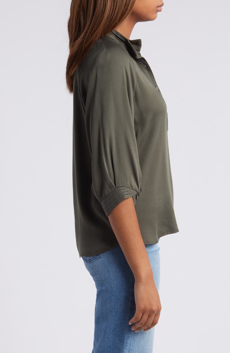 Wit & Wisdom Pleat Collar Pullover Top, Alternate, color, 