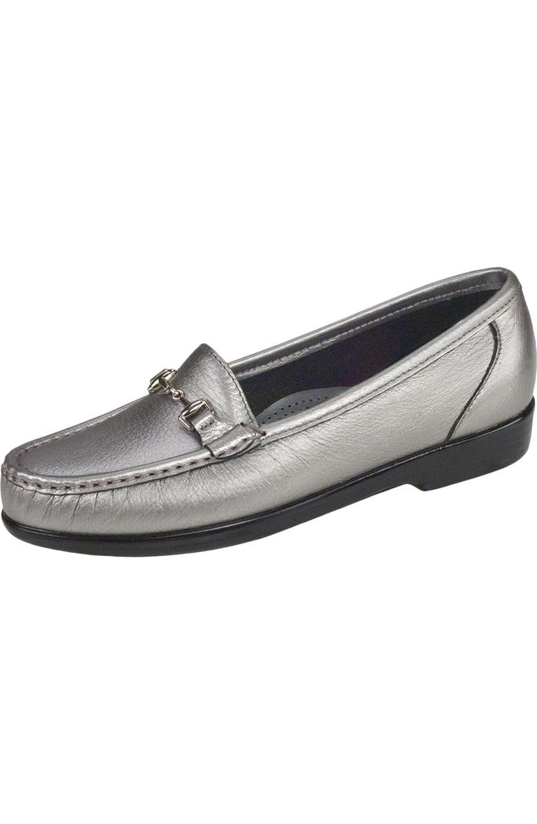 SAS Metro Metallic Loafer, Alternate, color, Pewter