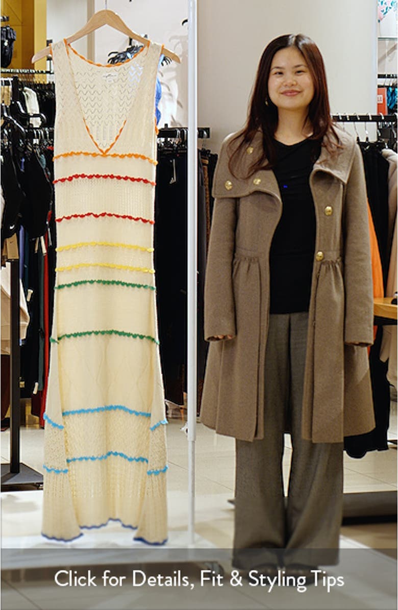 Abbie Tiered Mixed Stitch Cover-Up Maxi Dress, sales video thumbnail