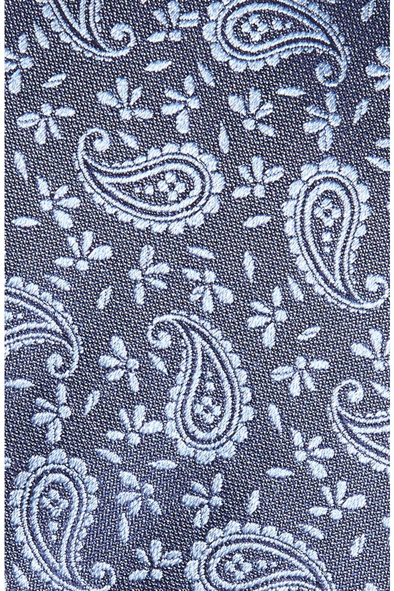 Ermenegildo Zegna Paisley Petal Silk Tie, Alternate, color, BLUE FAN