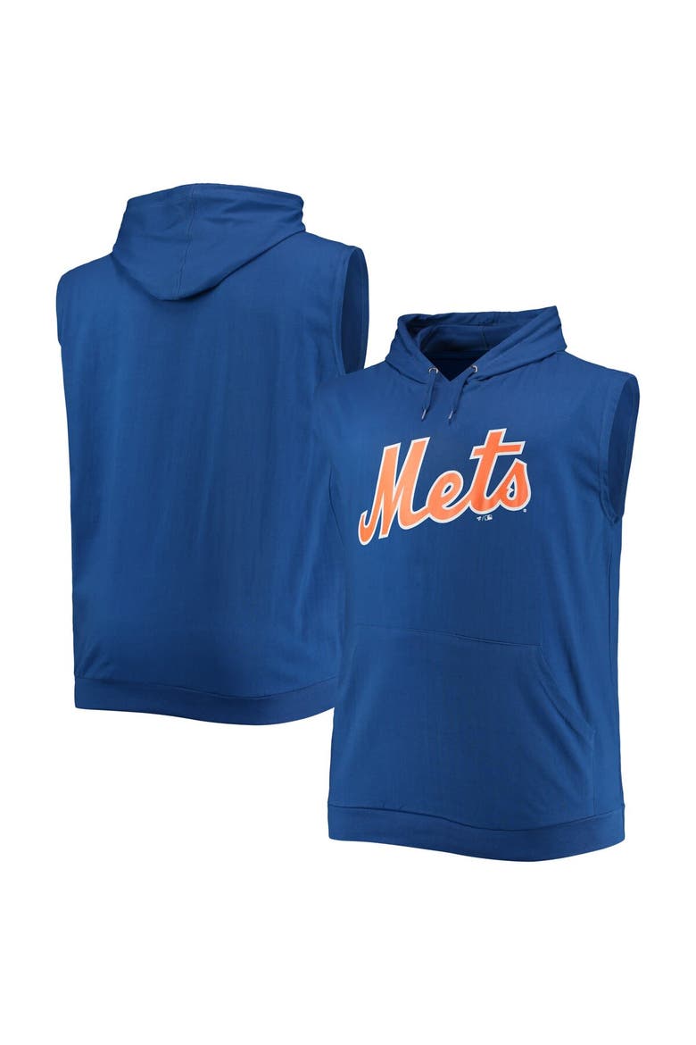 Men's Royal New York Mets Jersey Muscle Sleeveless Pullover Hoodie, Main, color, Royal