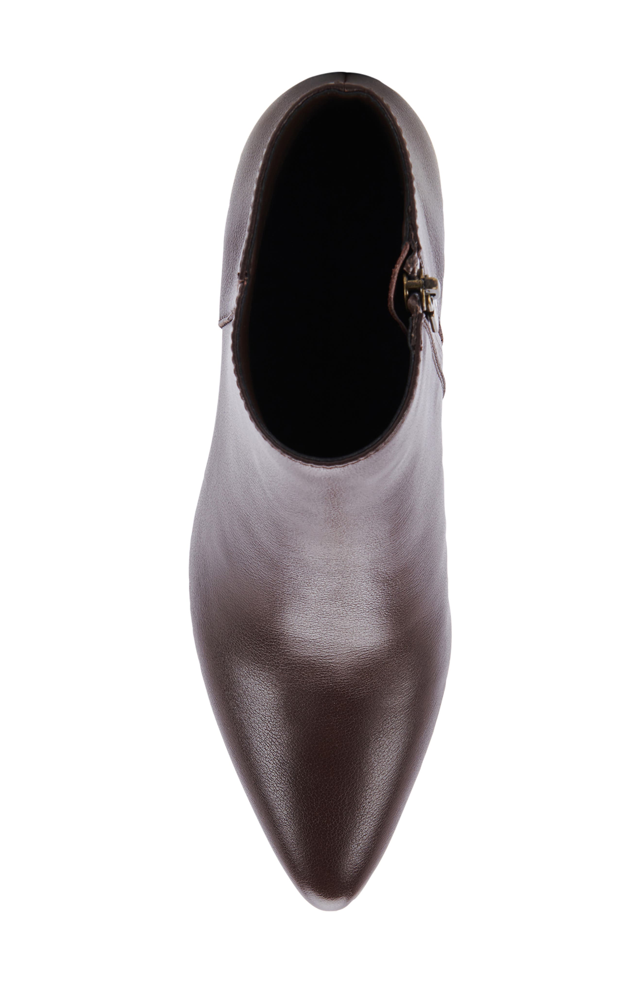 Tasel Waterproof Block Heel Bootie, Alternate, color, CHOCOLATE LEATHER