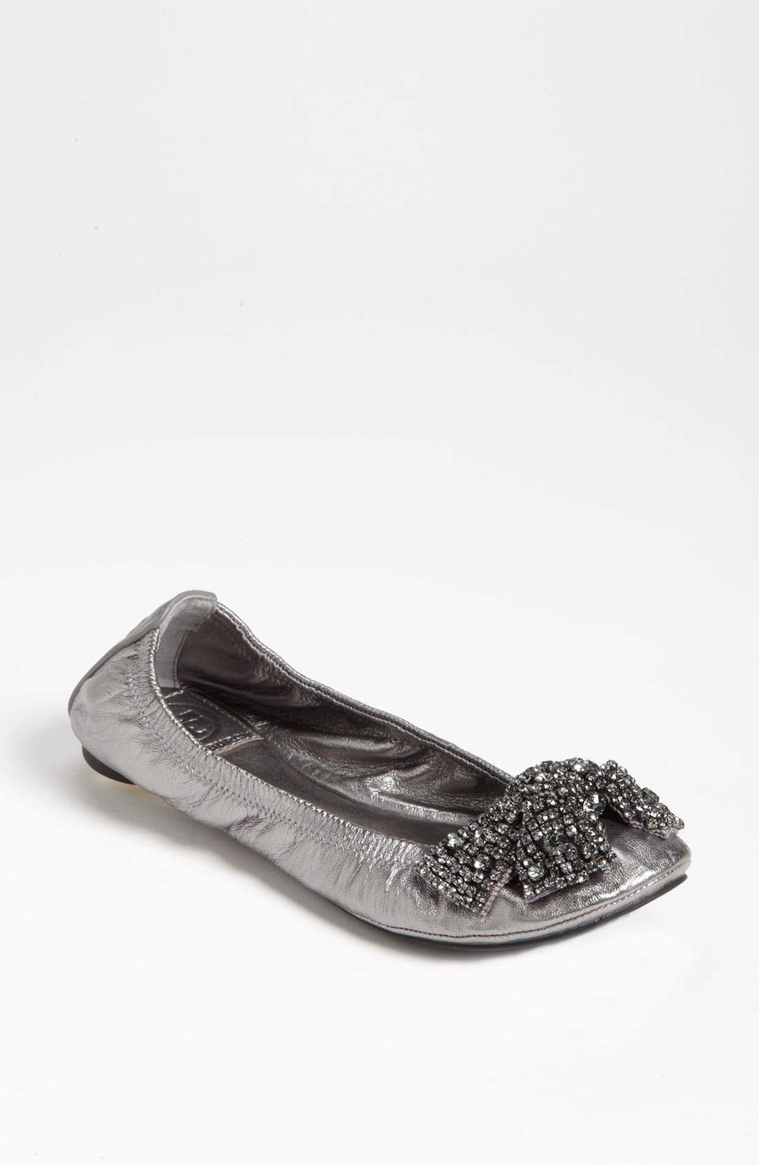'Eddie' Bow Flat, Main, color, SILVER