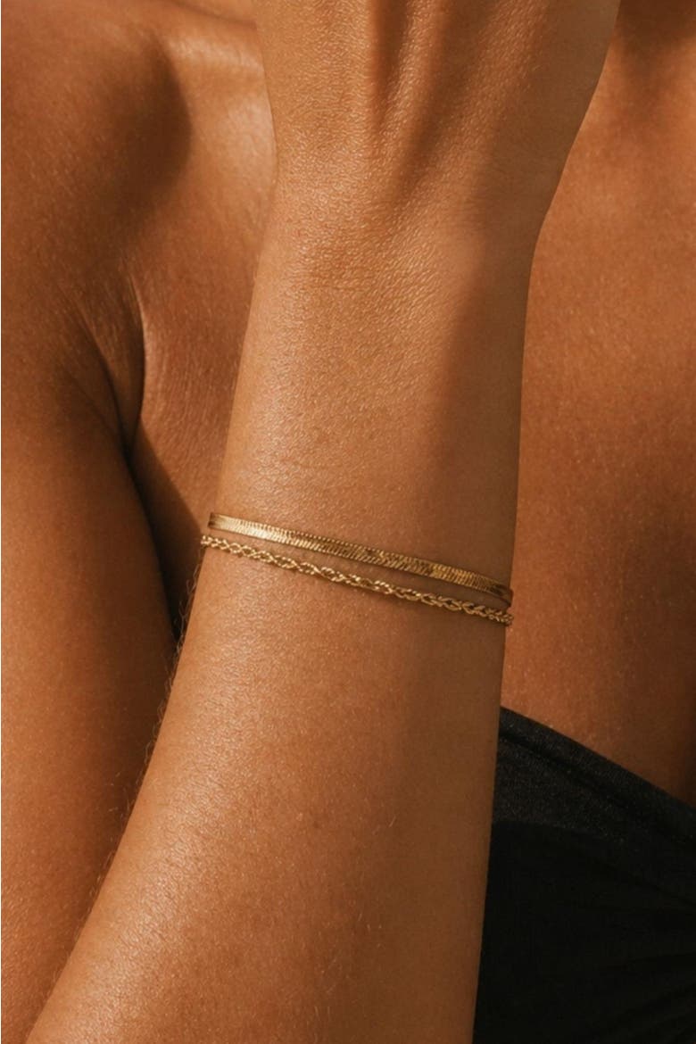 Ios Layered Bracelet, Alternate, color, Gold