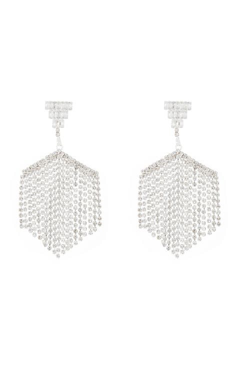 Cubic Zirconia Fringe Earrings