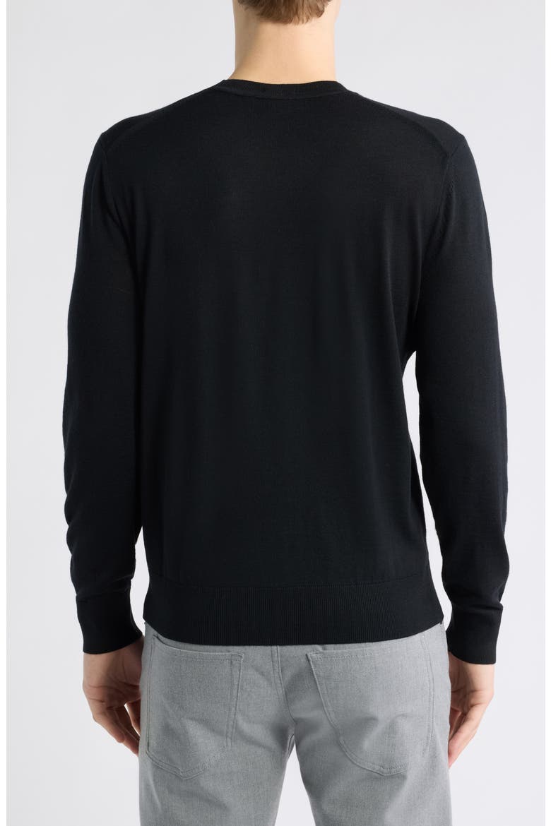 Melba V-Neck Wool Sweater, Alternate, color, BLACK