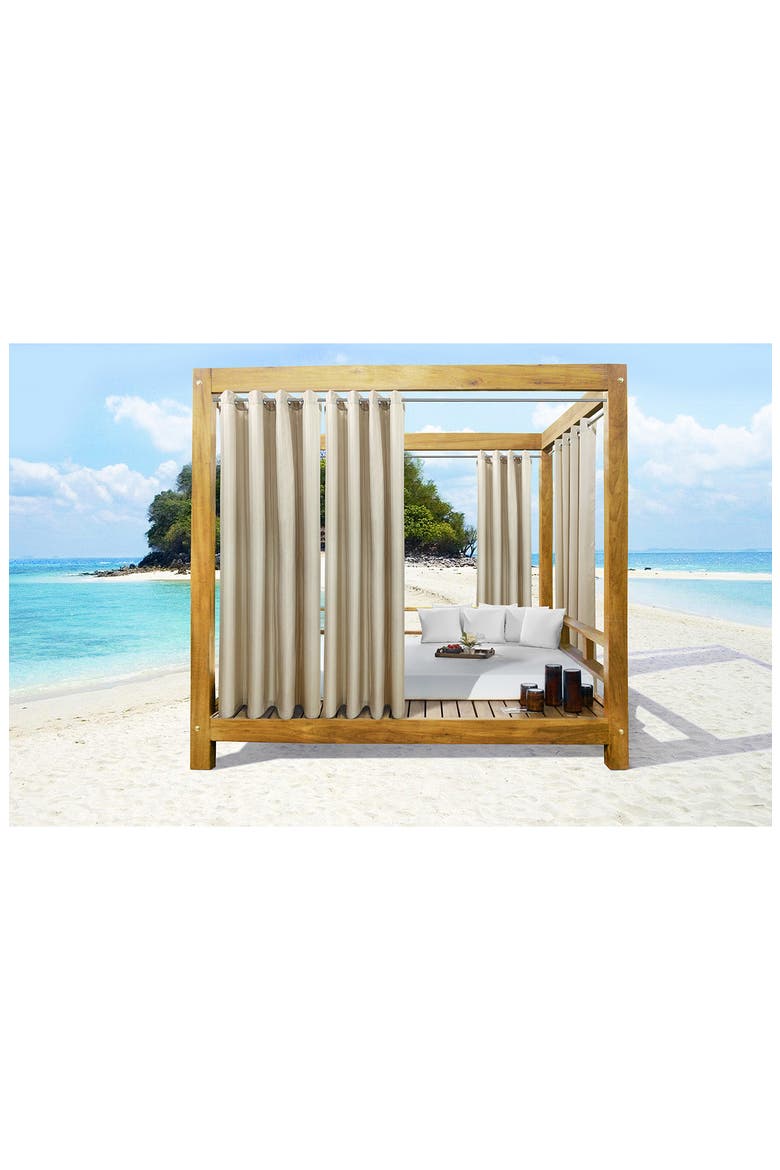 Outdoor Grommet Window Panel, Alternate, color, LINEN