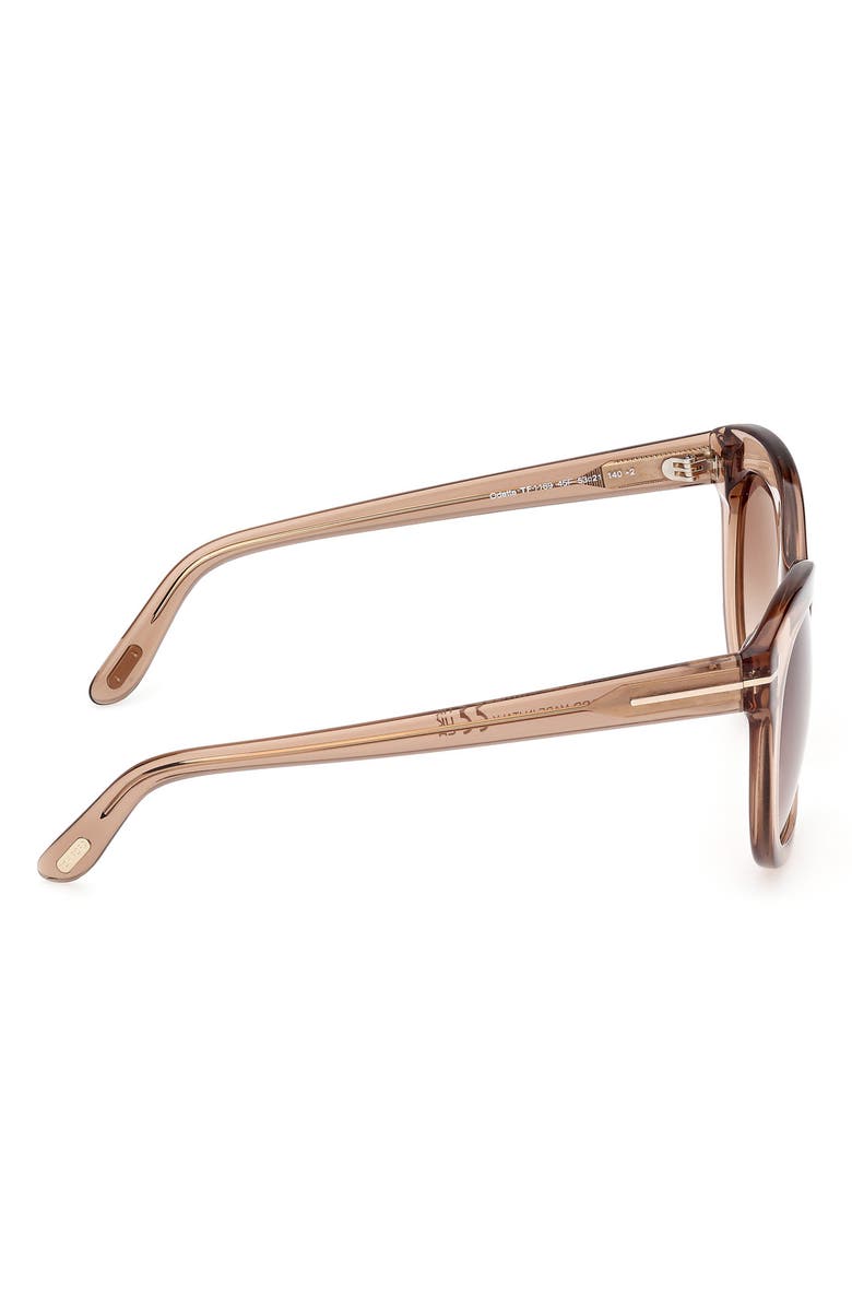 TOM FORD Odette 53mm Butterfly Sunglasses, Alternate, color, Rose Champagne / T Logo