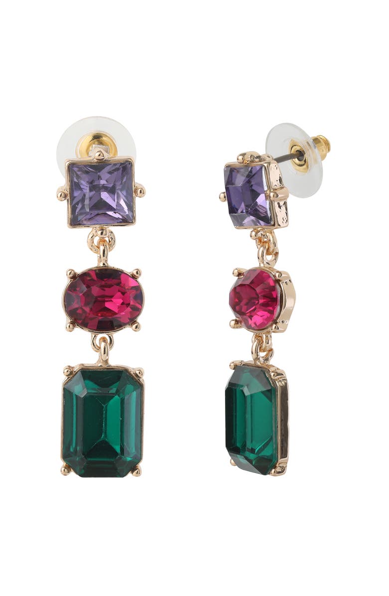 BCBG Generation Multi-Gem Drop Earrings, Alternate, color, Multicolor
