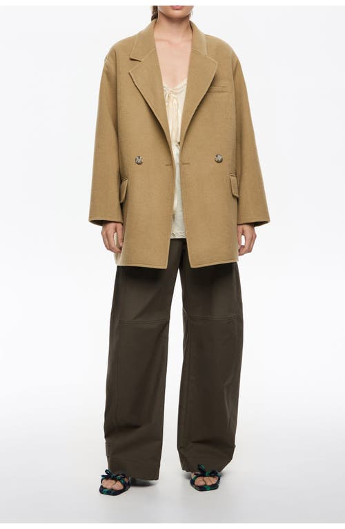 Bimba Y Lola Double-face Double-breasted Jacket In Brown