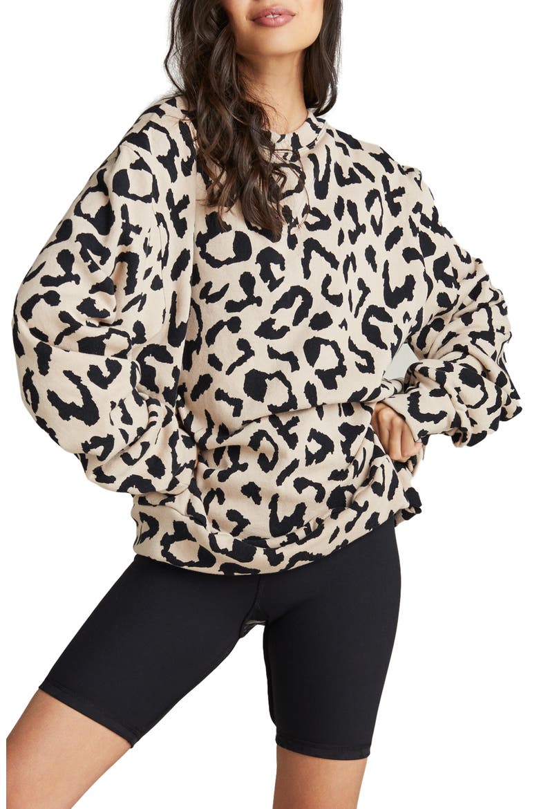 Mason Animal Print Sweatshirt, Main, color, CREAM CHEETAH