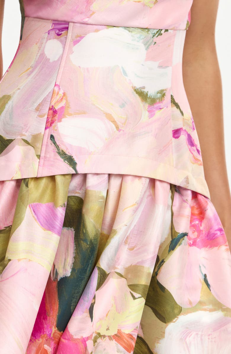Acler Reeve Floral Print Dupioni Gown, Alternate, color, Garden Afternoon