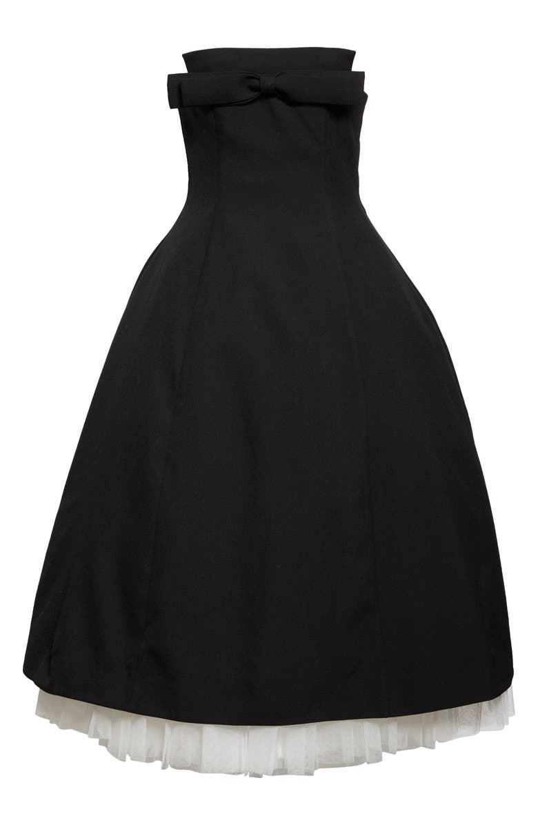 Shushu/Tong Strapless Bow Front Midi Dress, Alternate, color, 