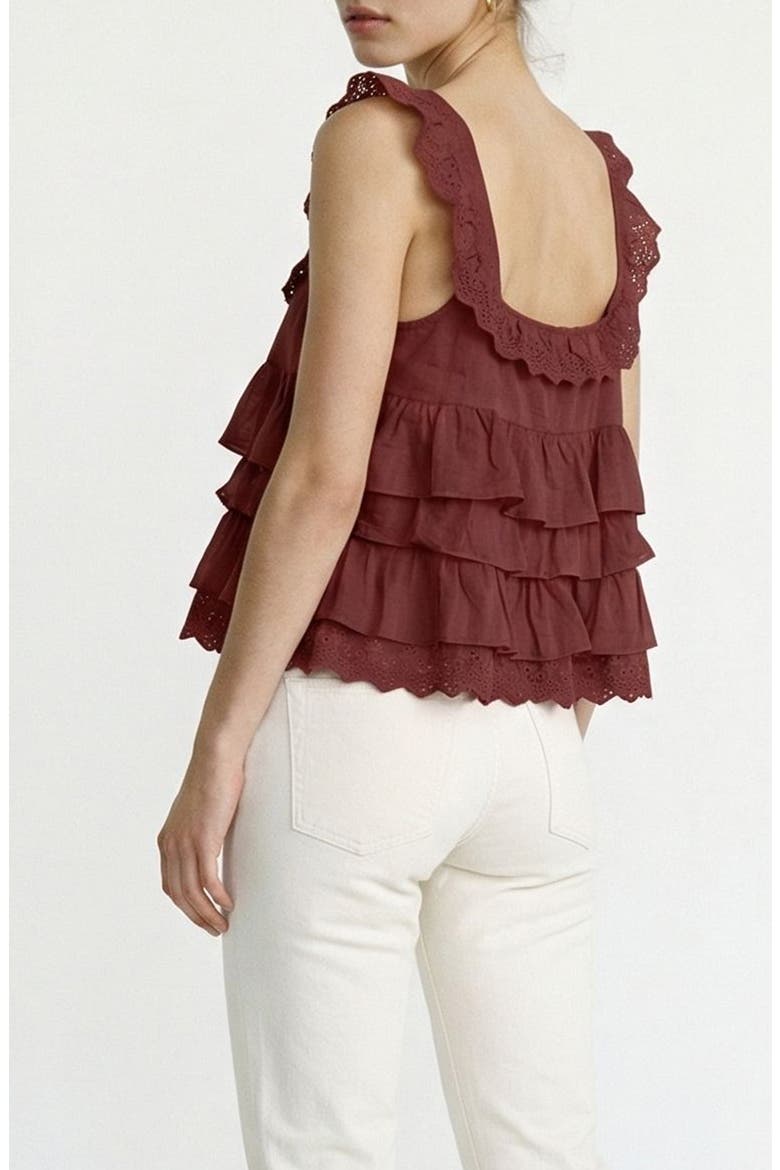 Sandy Sleeveless Layered Top, Alternate, color, ANDORRA