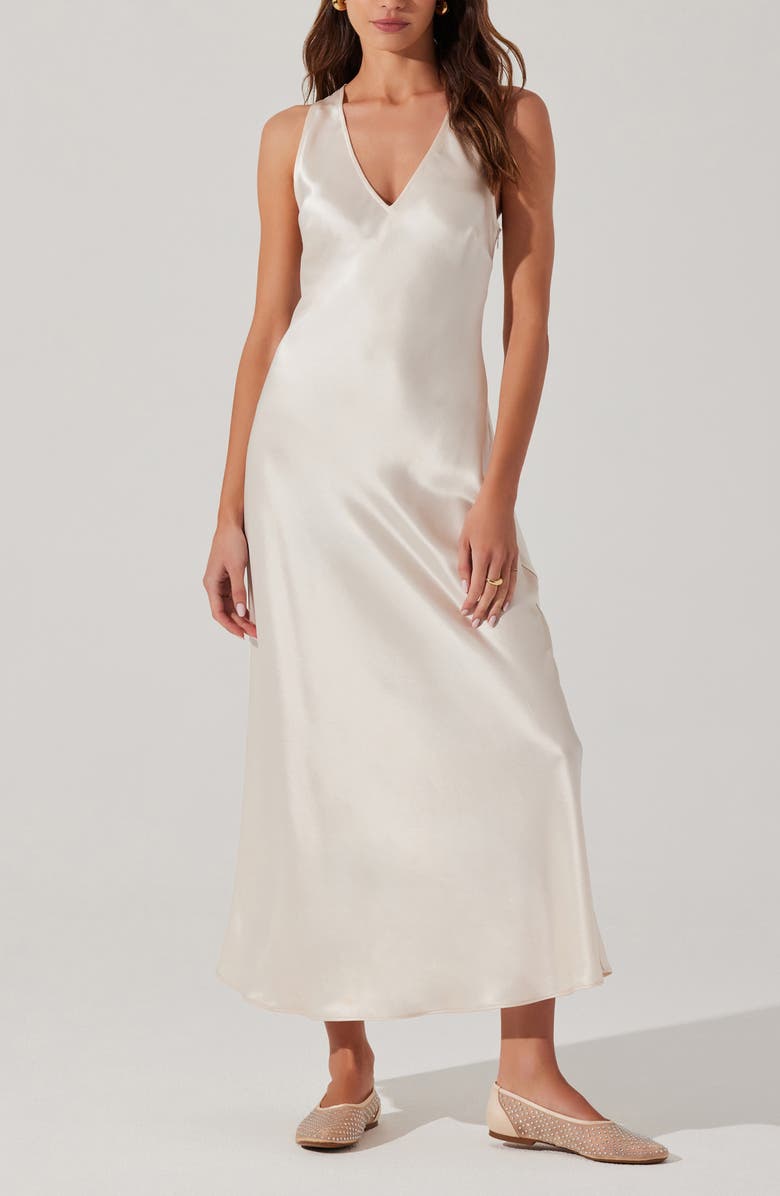 ASTR the Label Ellora Sleeveless A-Line Dress, Alternate, color, Ivory