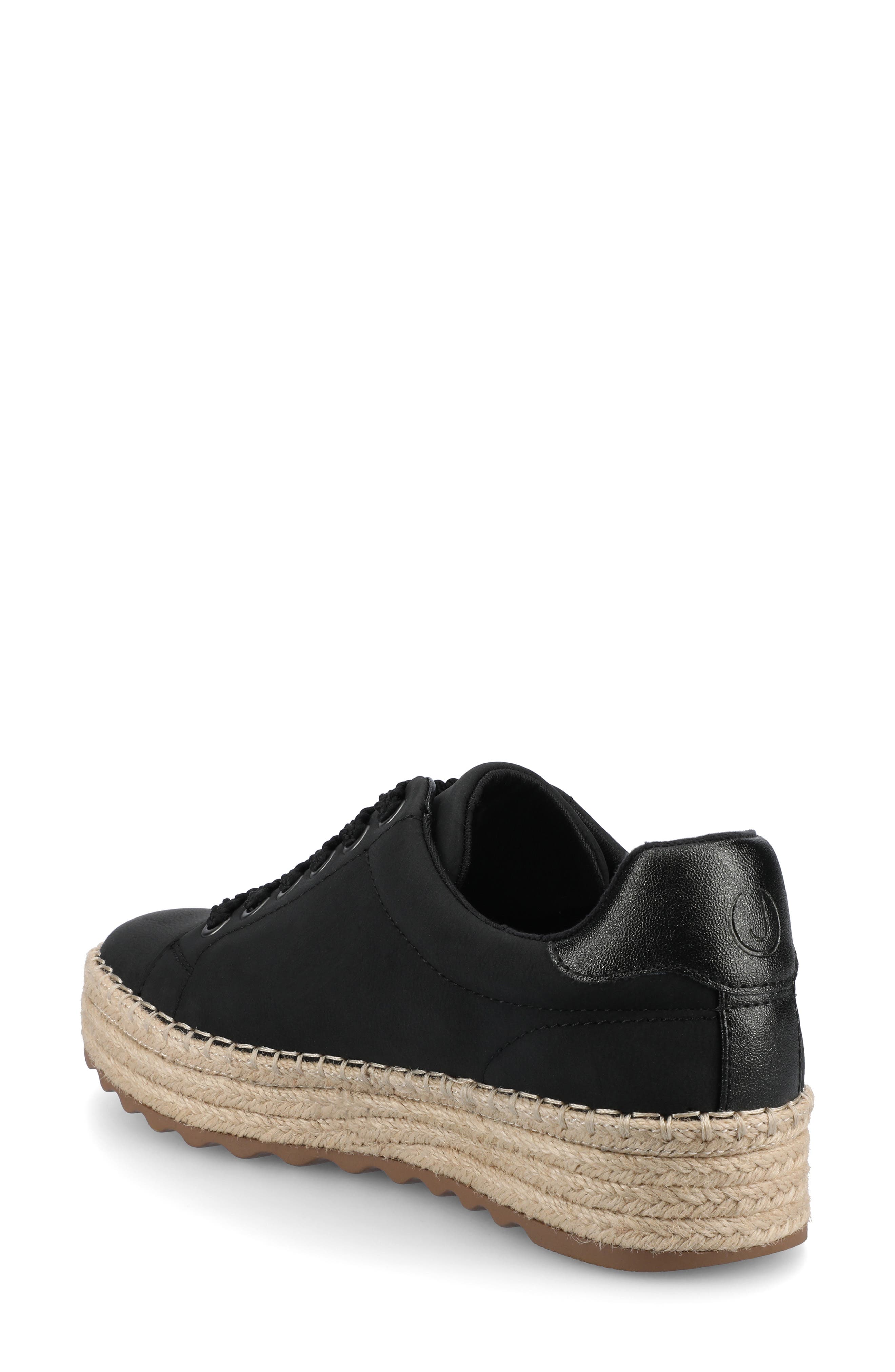 Journee Collection Cosima Espadrille Sneaker, Alternate, color, Black/Graphite