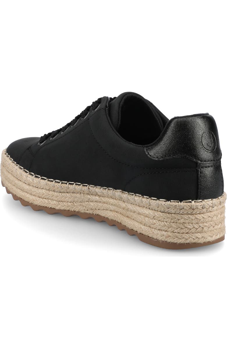 Journee Collection Cosima Espadrille Sneaker, Alternate, color, Black/Graphite