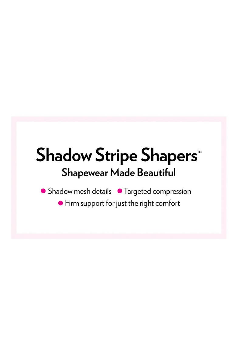 Secret Solutions Shadow Stripe Shaper Wear-Your-Own-Bra Body Shaper, Alternate, color, Black