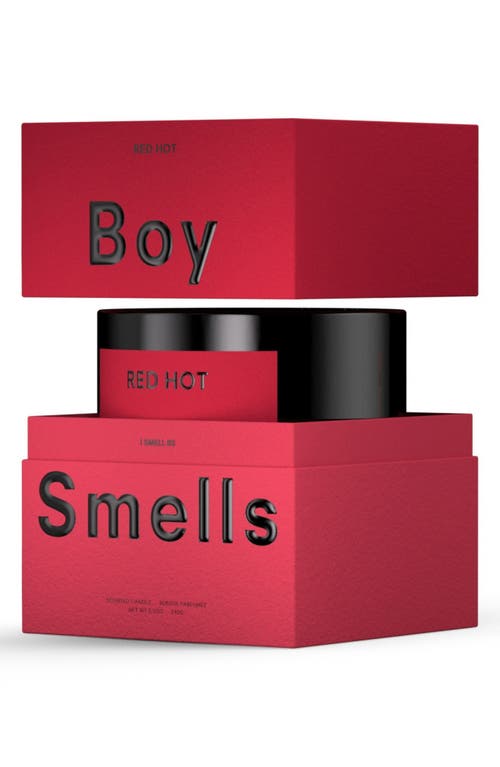 Boy Smells Red Hot Candle