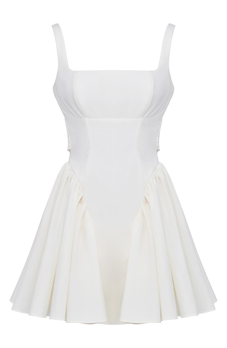 HOUSE OF CB Florianne Bow Back Dress, Alternate, color, Ivory