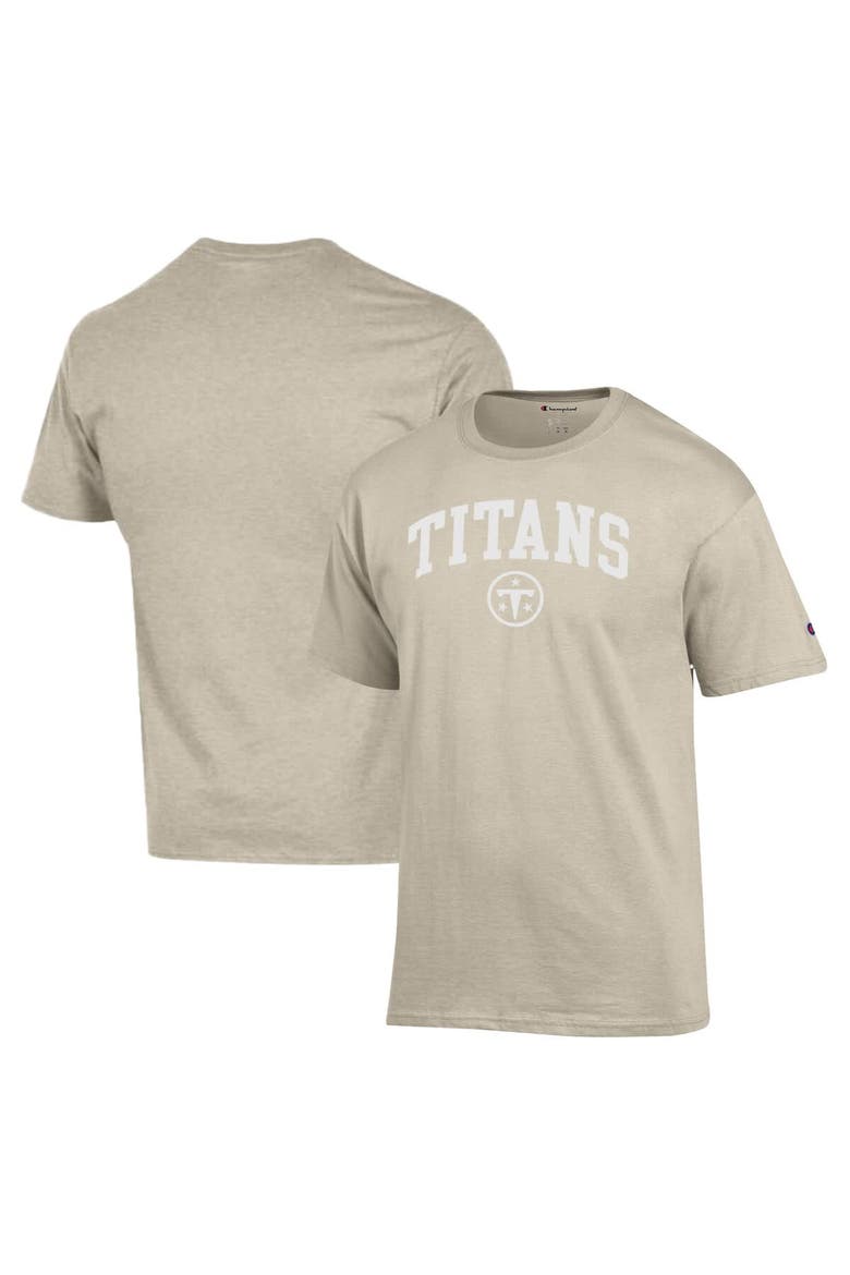 Men's Champion Oatmeal Tennessee Titans Jersey T-Shirt, Main, color, Oatmeal