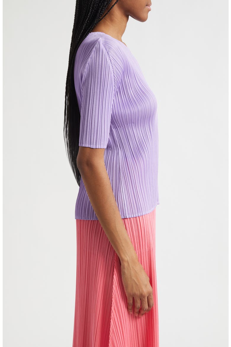Monthly Colors April Pleated Top, Alternate, color, LIGHT PURPLE
