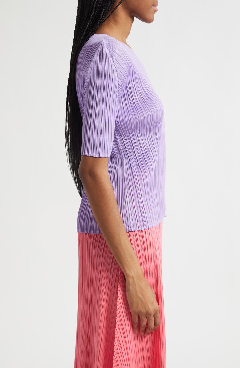 Pleats Please Issey Miyake Monthly Colors April Pleated Top, Alternate, color, Light Purple
