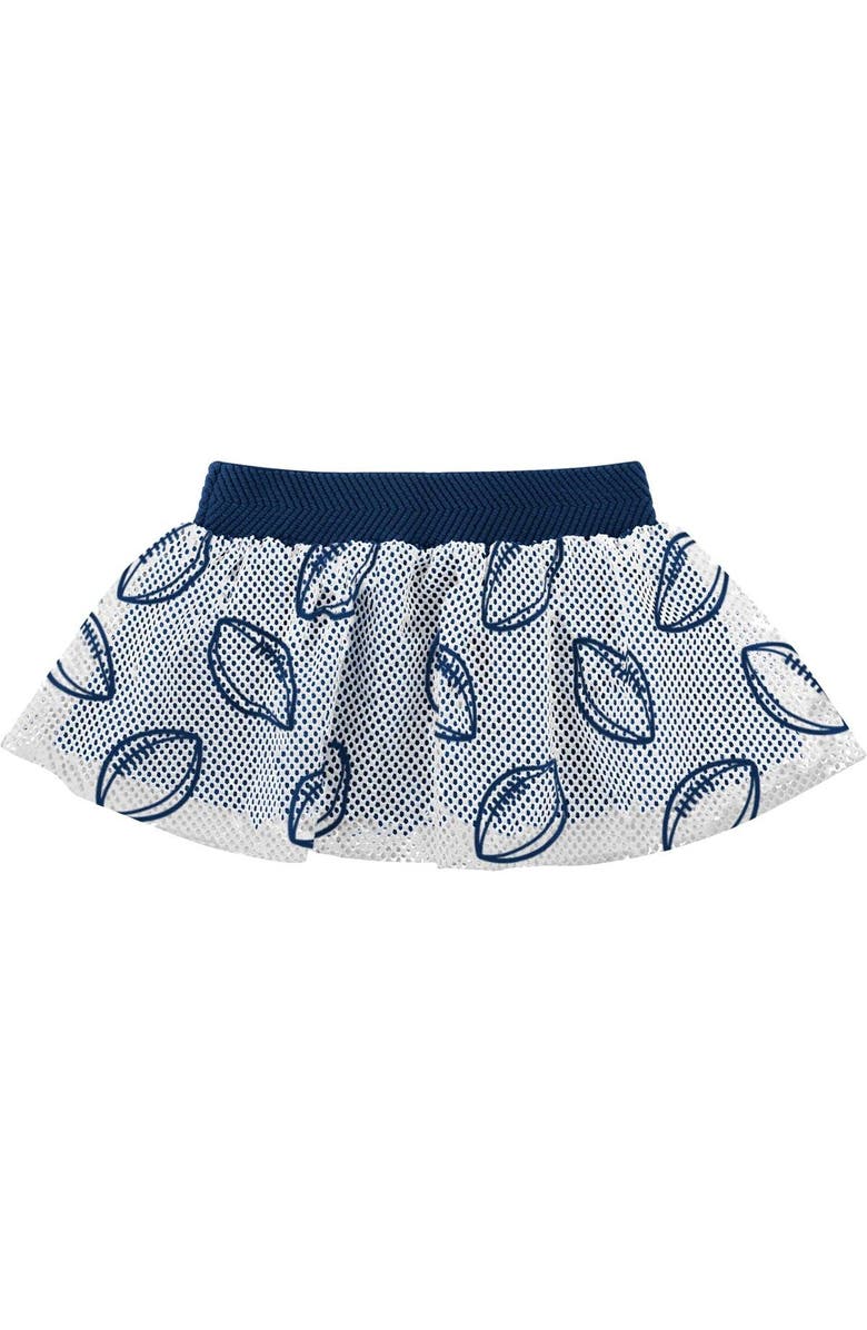 Outerstuff Newborn Heather Gray/Navy Tennessee Titans All Dolled Up Three-Piece Bodysuit, Skirt & Booties Set, Alternate, color, 