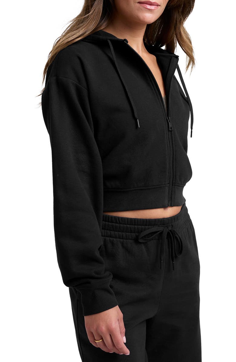 Beyond Yoga LuxeFleece Zip-Up Hoodie, Alternate, color, Black