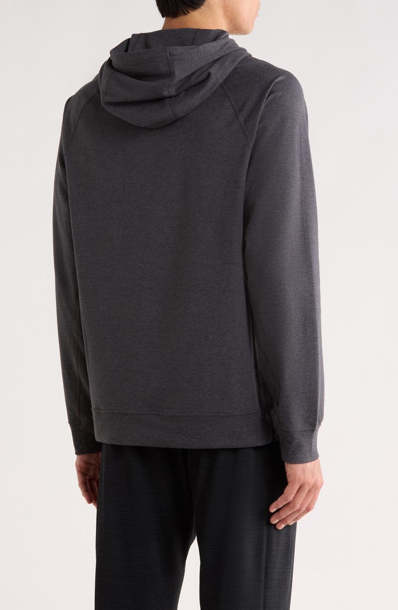 Reigning Champ Recovery Brushed Jersey Hoodie, Alternate, color, Heather Black