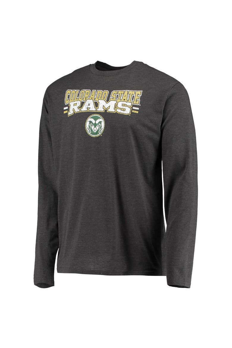 Men's Concepts Sport Green/Heathered Charcoal Colorado State Rams Meter Long Sleeve T-Shirt & Pants Sleep Set, Alternate, color, Heather Charcoal