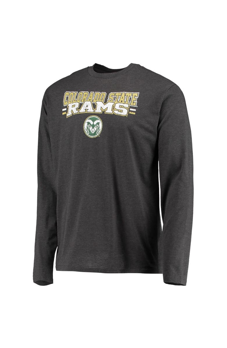 CONCEPTS SPORT Men's Concepts Sport Green/Heathered Charcoal Colorado State Rams Meter Long Sleeve T-Shirt & Pants Sleep Set, Alternate, color, Heather Charcoal