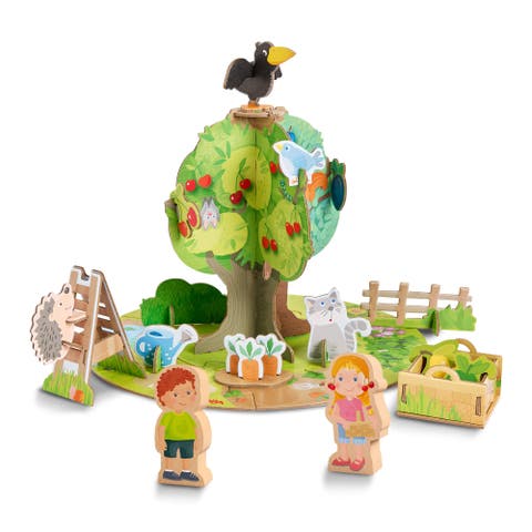 3D Puzzle Orchard Play World 40 Pieces with Wooden Figures