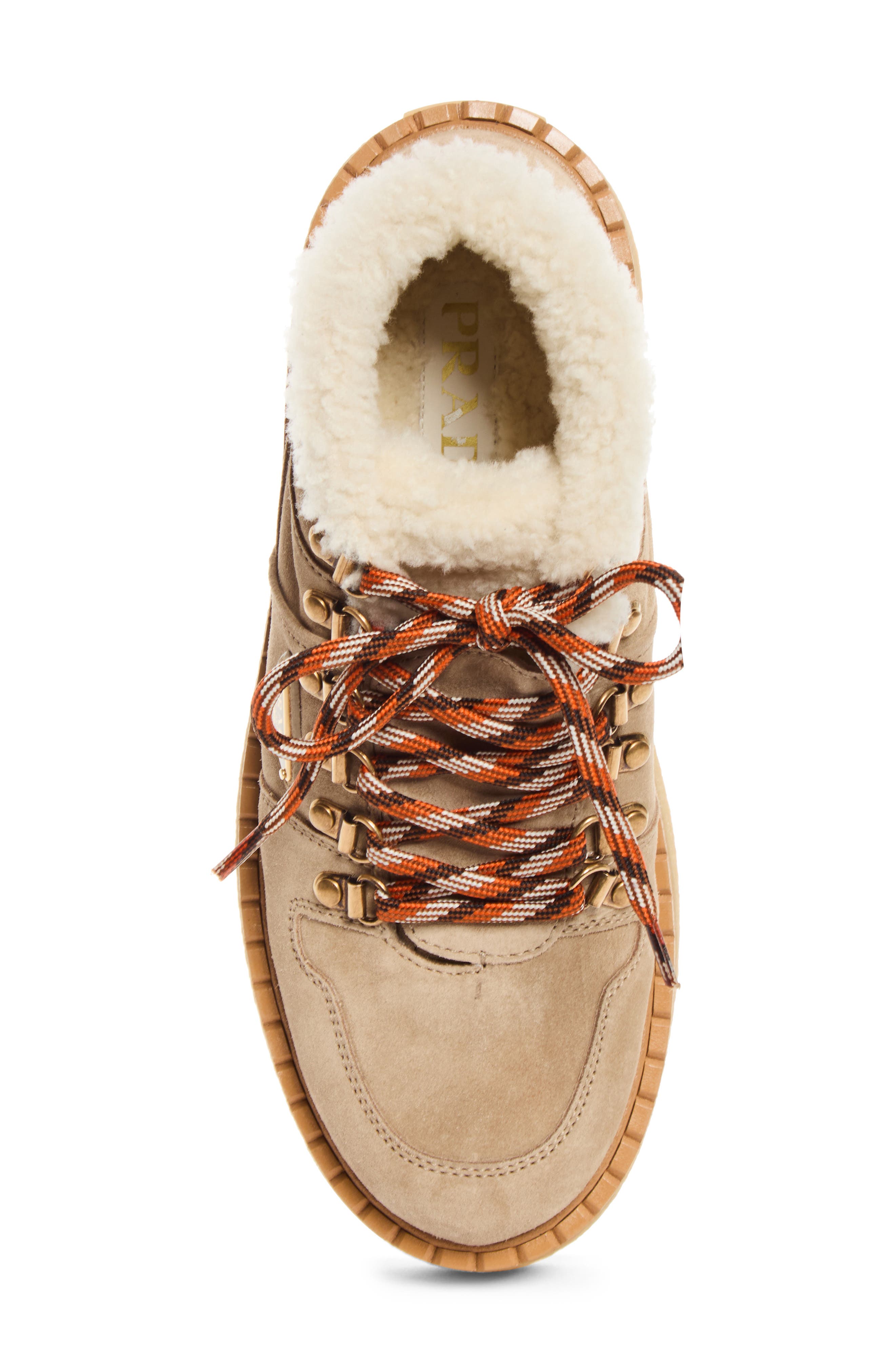 Genuine Shearling Platform Boot, Alternate, color, DESERTO