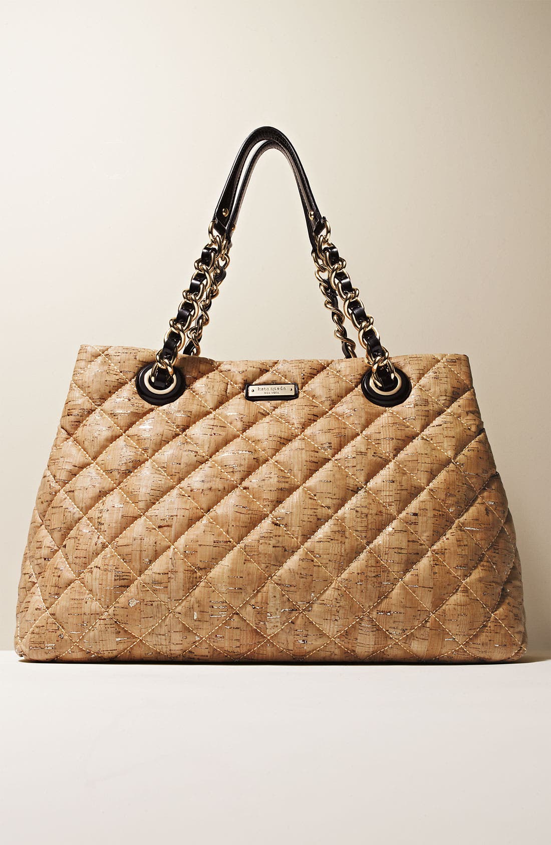 'gold coast - maryanne' cork shopper, Alternate, color, NATURAL/ GOLD
