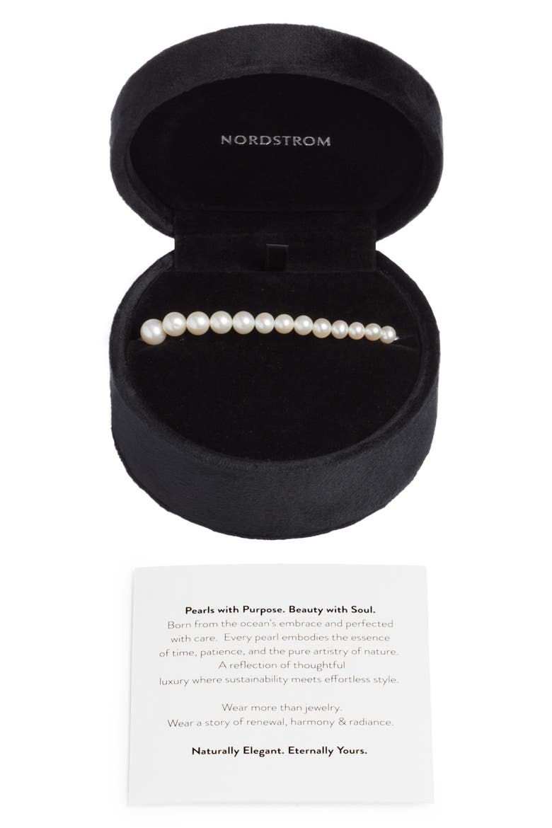 Freshwater Pearl Bracelet, Alternate, color, WHITE- 14K YELLOW GOLD