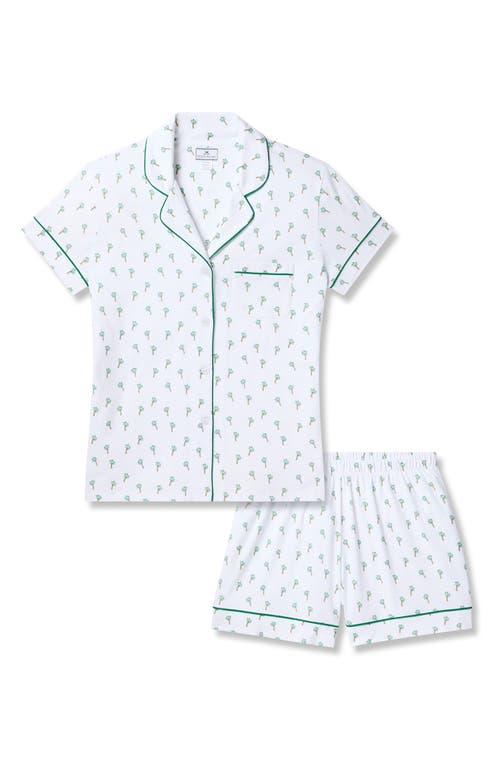 PETITE PLUME PETITE PLUME PALM PRINT PIMA COTTON SHORT PAJAMAS