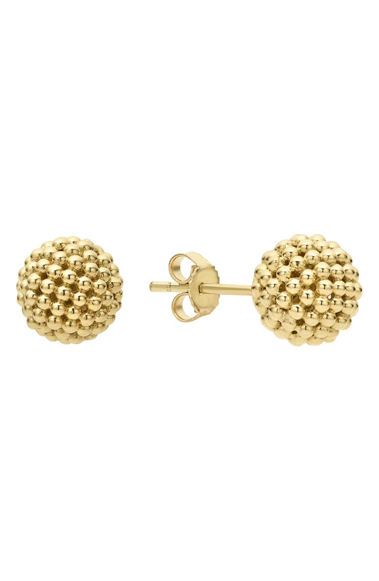 LAGOS Caviar Ball Stud Earrings, Main, color, Gold