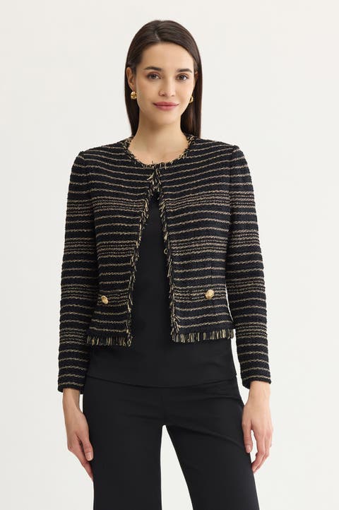Lurex Tweed Knit Jacket