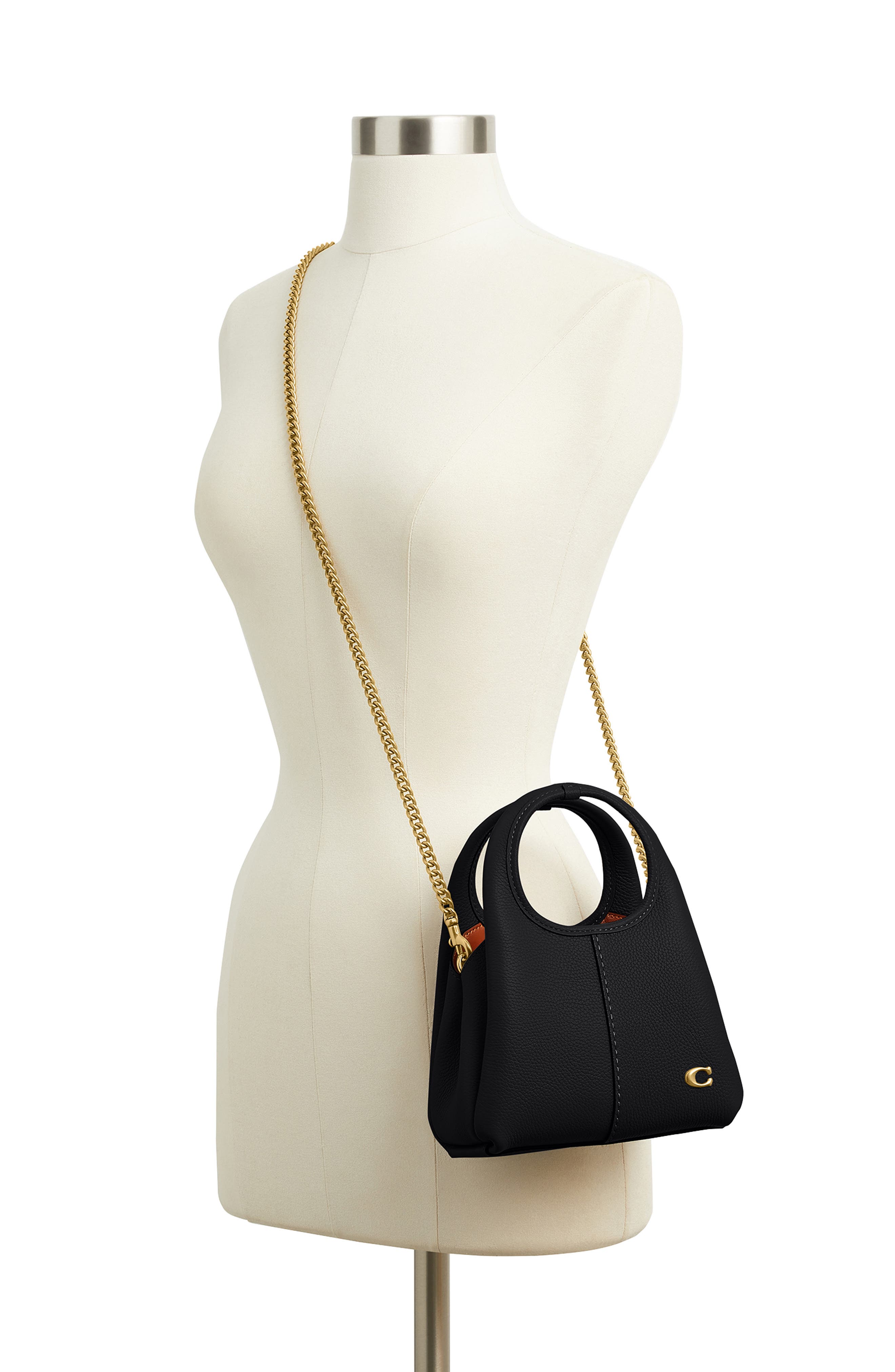 COACH Lana Polished Pebble Leather Shoulder Bag, Alternate, color, 