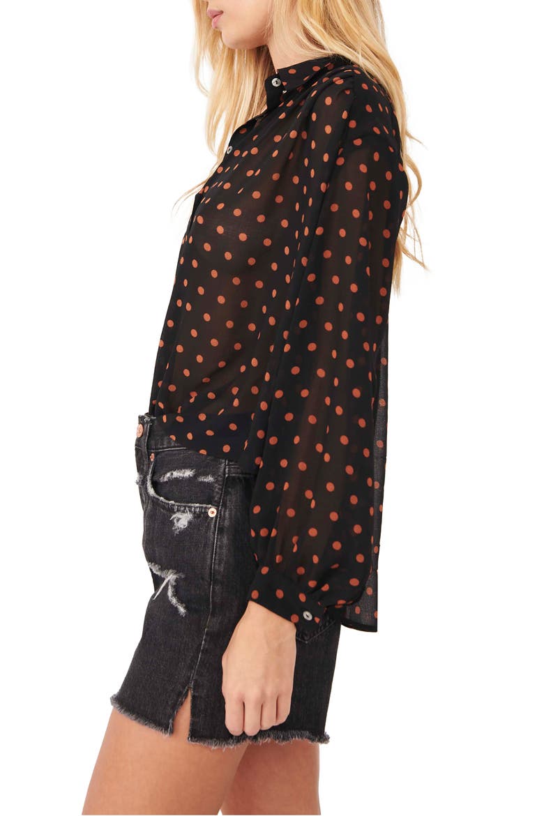 Ciara Button-Up Shirt, Alternate, color, BLACK COMBO