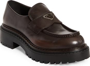 Prada Double Chocolate Platform Loafer (Men) | Nordstrom