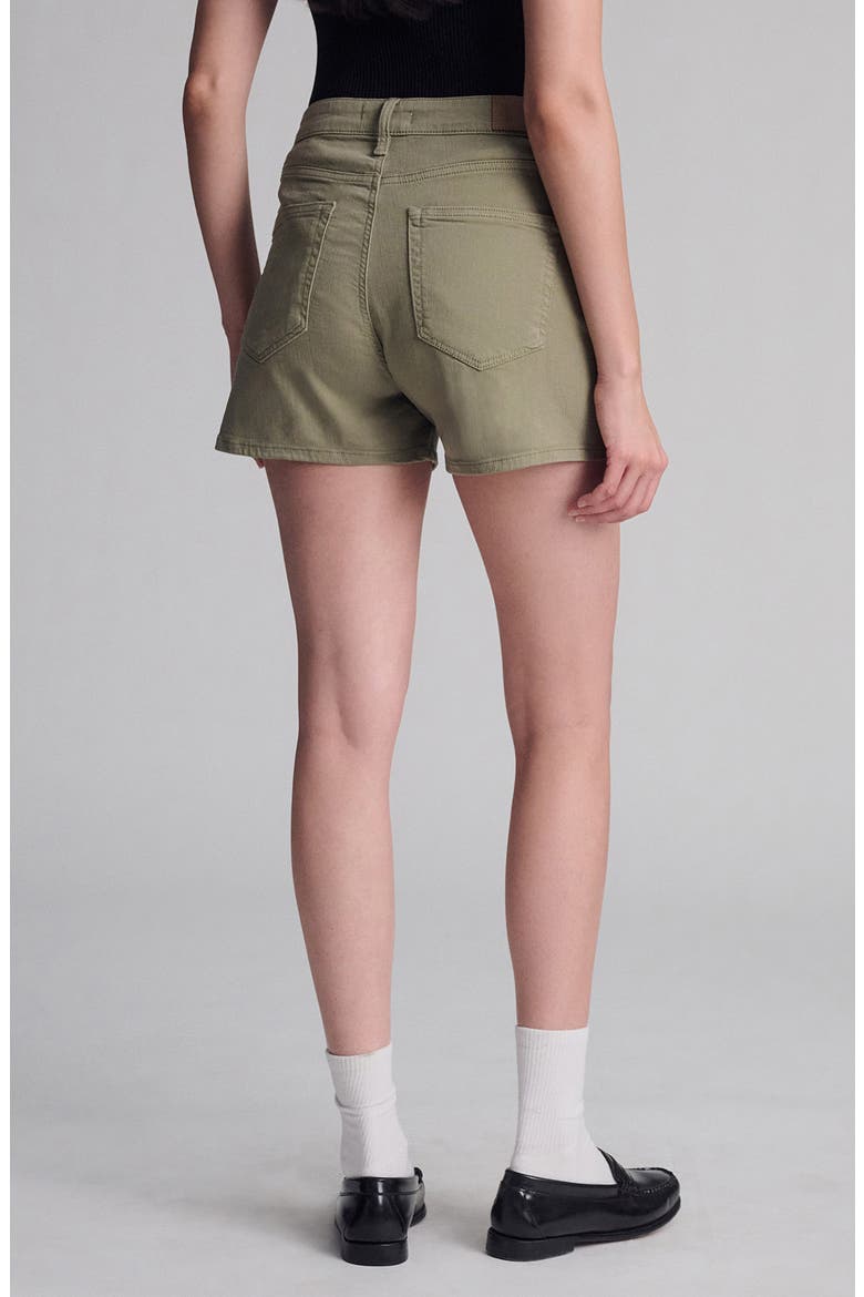 Heidi High Waist Denim Shorts, Alternate, color, GREEN FLEX BLUE