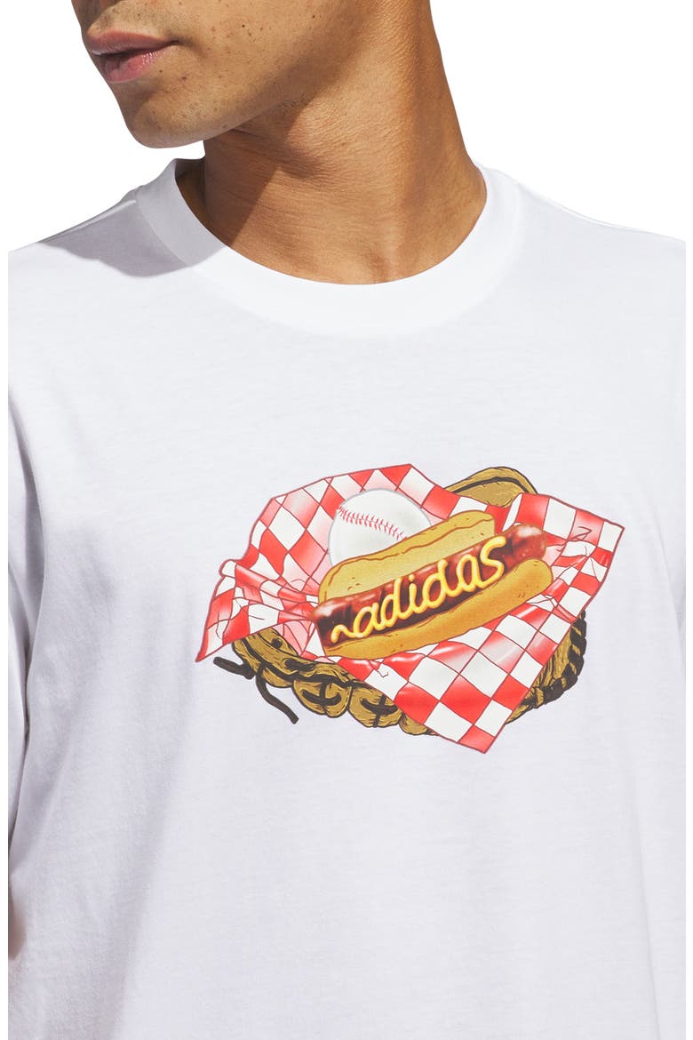 Hot Dog Graphic T-Shirt, Alternate, color, WHITE