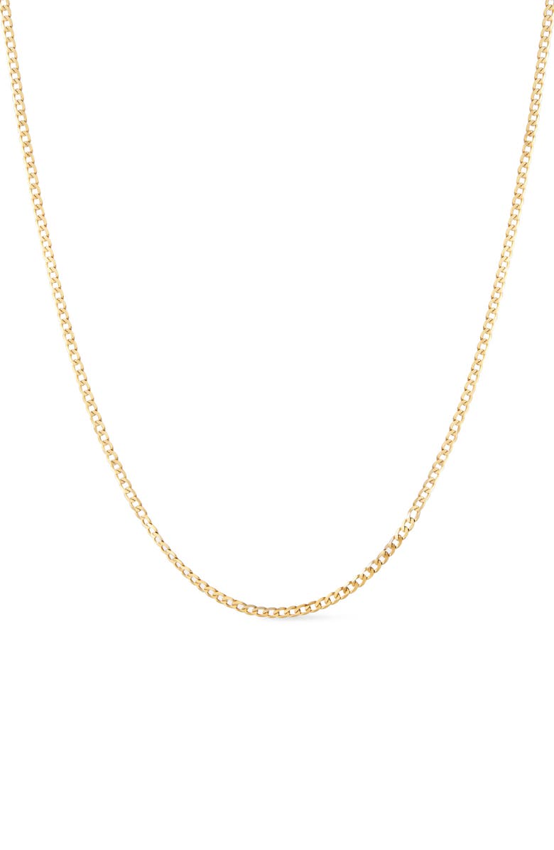 Ana Luisa Solid Yellow Gold - Mini Curb Chain Necklace, Main, color, Gold