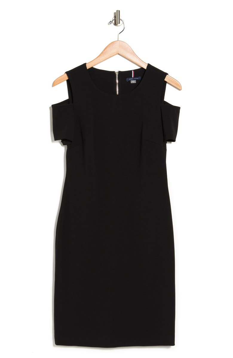 Tommy Hilfiger Cold Shoulder Woven Dress, Alternate, color,
